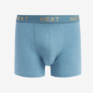 Blue/Grey Cotton Rich Boxers 4 Pack