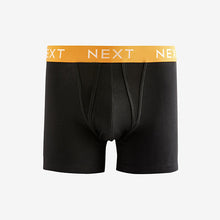 Load image into Gallery viewer, Black White Gold Waistband A-Front Boxers 8 Pack

