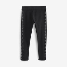 Load image into Gallery viewer, Black Diamante Stud Printed Leggings (3-12yrs)
