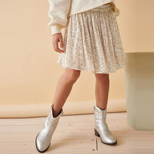 Load image into Gallery viewer, Gold Sequin Pull On Skirt (3-12yrs)
