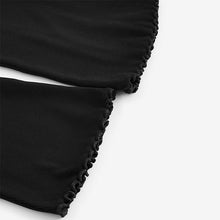 Load image into Gallery viewer, Black 1 Pack Rib Flare Leggings (3-16yrs)

