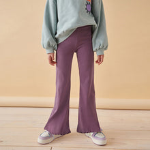Load image into Gallery viewer, Purple 1 Pack Rib Flare Leggings (3-12yrs)
