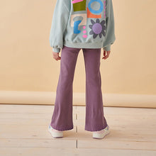 Load image into Gallery viewer, Purple 1 Pack Rib Flare Leggings (3-12yrs)
