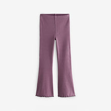Load image into Gallery viewer, Purple 1 Pack Rib Flare Leggings (3-12yrs)
