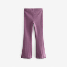 Load image into Gallery viewer, Purple 1 Pack Rib Flare Leggings (3-12yrs)
