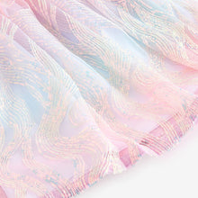 Load image into Gallery viewer, Pink/Blue Sequin Pull On Skirt (3-12yrs)
