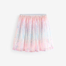 Load image into Gallery viewer, Pink/Blue Sequin Pull On Skirt (3-12yrs)
