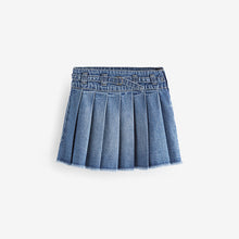 Load image into Gallery viewer, Mid Blue Denim Pleated Skirt (3-12yrs)
