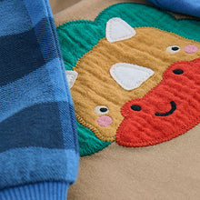 Load image into Gallery viewer, Green/Orange/Blue Dinosaur Check Woven Bottom Pyjamas 3 Pack (9mths-6yrs)
