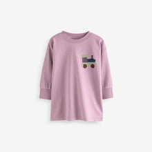 Load image into Gallery viewer, Pink/Rust/Cream Transport 3 Pack Oversized 100% Cotton Pyjamas (12mths-6yrs)
