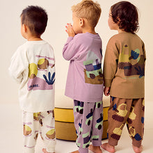 Load image into Gallery viewer, Pink/Rust/Cream Transport 3 Pack Oversized 100% Cotton Pyjamas (12mths-6yrs)
