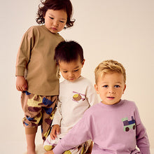 Load image into Gallery viewer, Pink/Rust/Cream Transport 3 Pack Oversized 100% Cotton Pyjamas (12mths-6yrs)
