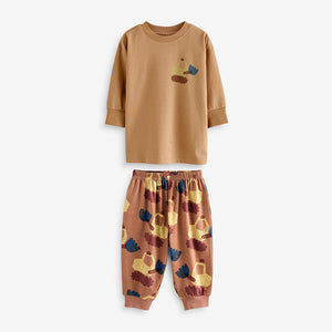 Pink/Rust/Cream Transport 3 Pack Oversized 100% Cotton Pyjamas (12mths-6yrs)