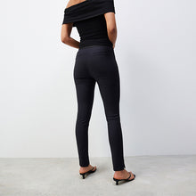 Load image into Gallery viewer, Black Zip Detail Skinny Trousers
