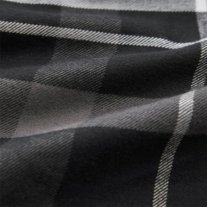 Monochrome Long Sleeve Woven Check Pyjamas 2 Pack