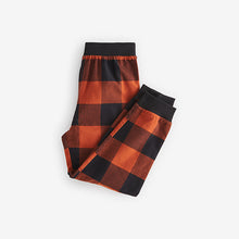 Load image into Gallery viewer, Orange/Black Gamer Woven Check Bottom 100% Cotton Pyjamas 2 Pack (3-16yrs)
