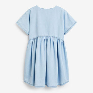 Pale Blue Denim Relaxed Dress (3-12yrs)