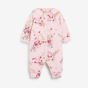 Bright Floral Baby 5 Pack Printed Footless Sleepsuits (0mths-18mths)