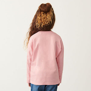 Pink Star Next Long Sleeve Sequin T-Shirt (3-12yrs)