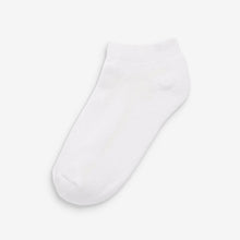 Load image into Gallery viewer, White 5 Pack Cushioned Footbed Sports Trainer Socks (Older Boys)
