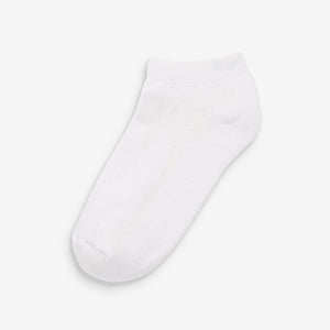 White 5 Pack Cushioned Footbed Sports Trainer Socks (Older Boys)