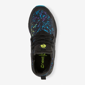 Black/Lime Gamer Elastic Lace Trainers