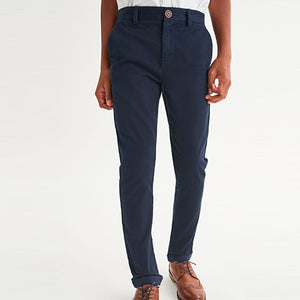 Navy Blue Skinny Fit Stretch Chino Trousers (3-12yrs)