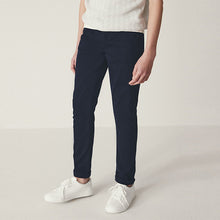 Load image into Gallery viewer, Navy Blue Skinny Fit Stretch Chino Trousers (3-12yrs)

