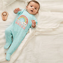 Load image into Gallery viewer, Rainbow Sister Little Sister Baby Sleepsuit (0-18mths)
