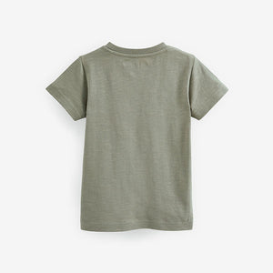 Slate Grey Transport Trio Short Sleeve Appliqué T-Shirt (3mths-6yrs)