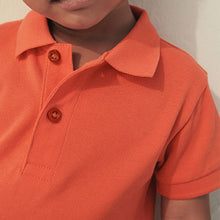Load image into Gallery viewer, Coral Orange Short Sleeve Polo and Shorts Set (3mths-6yrs)
