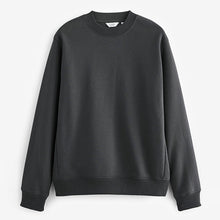 Load image into Gallery viewer, Slate Grey Regular Fit Jersey Cotton Rich Crew Sweatshirt

