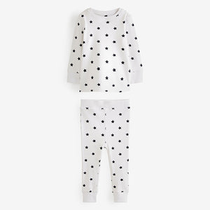 Navy Blue / White Star Snuggle Pyjamas 3 Pack (9mths-6yrs)