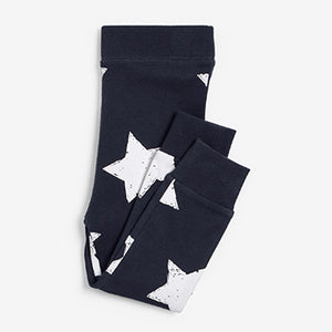 Navy Blue / White Star Snuggle Pyjamas 3 Pack (9mths-6yrs)