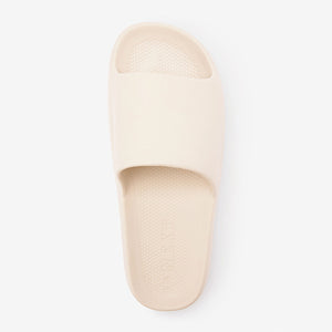 Cream Chunky Slider Sandals