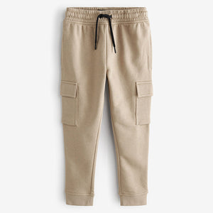 Stone Natural Cargo Cotton-Rich Joggers (4-13yrs)