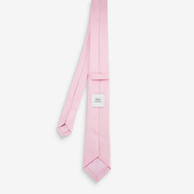 Load image into Gallery viewer, Pale Pink Slim Silk Tie And Pocket Square Set
