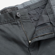 Load image into Gallery viewer, Grey Charcoal Straight Fit Belted Soft Touch Chino Trousers
