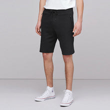 Load image into Gallery viewer, Black Zip Pocket Jersey Shorts
