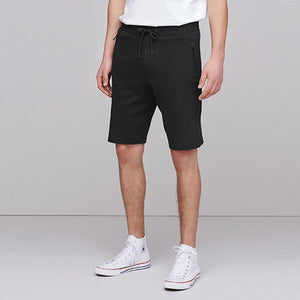 Black Zip Pocket Jersey Shorts