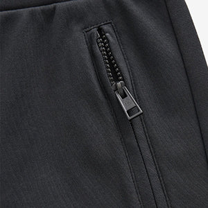 Black Zip Pocket Jersey Shorts