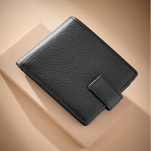 Black Signature Leather Extra Capacity Wallet