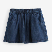 Load image into Gallery viewer, Denim Dark Blue Wash Skirt (3mths-6yrs)
