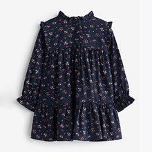 Load image into Gallery viewer, Navy Blue Ditsy Printed Dress (3mths-12yrs)
