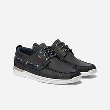 Load image into Gallery viewer, Men&#39;s Boat Shoes Soft Navy Leather
