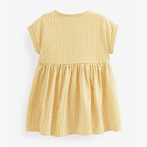 Yellow Ochre Baby Jersey Dress (0mths-18mths)