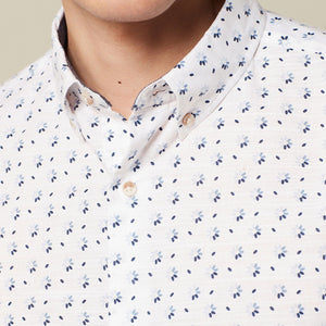 White Printed Long Sleeve Shirt