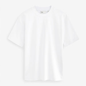 White Relaxed Fit Smart Soft Touch Heavyweight T-Shirt