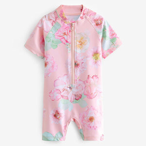 Pink Floral Sunsafe Swimsuit (3mths-5yrs)