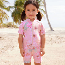 Load image into Gallery viewer, Pink Floral Sunsafe Swimsuit (3mths-5yrs)
